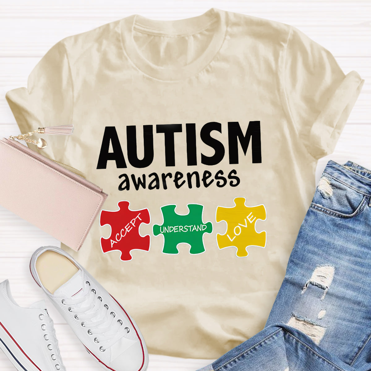 Autism Awareness Support Puzzle T-Shirt