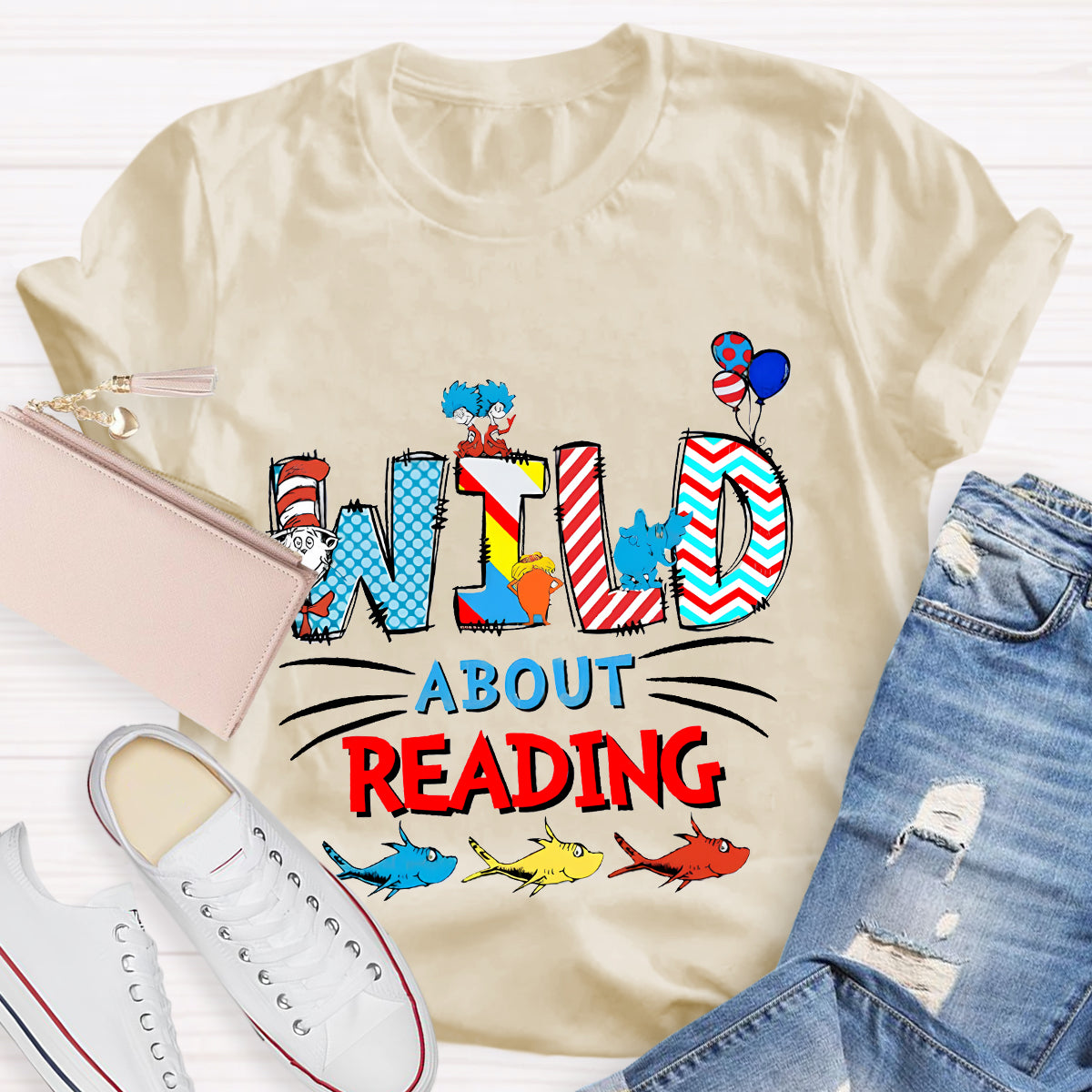 Wild About Reading Teacher T-Shirt