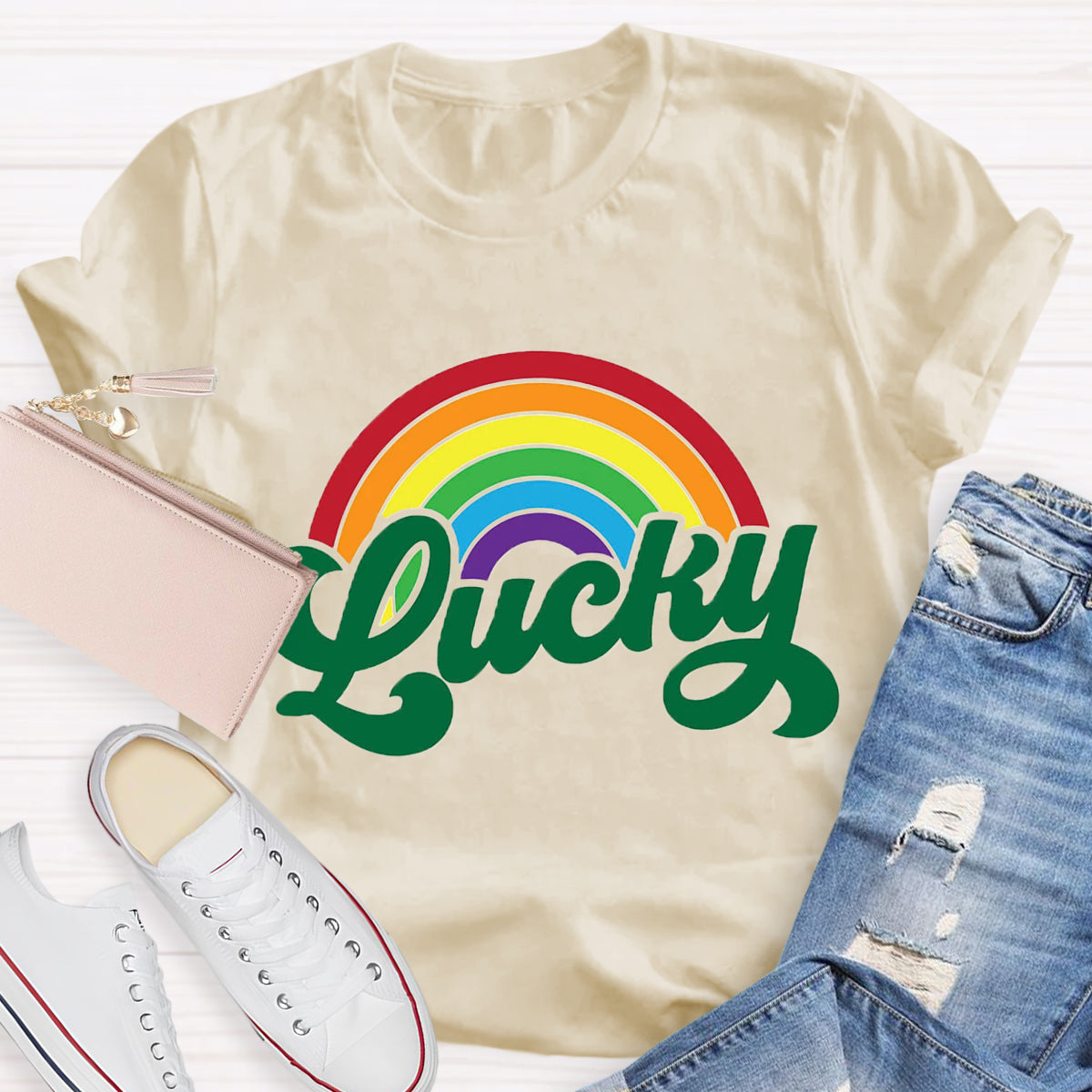 Lucky Rainbow Teacher T-Shirt