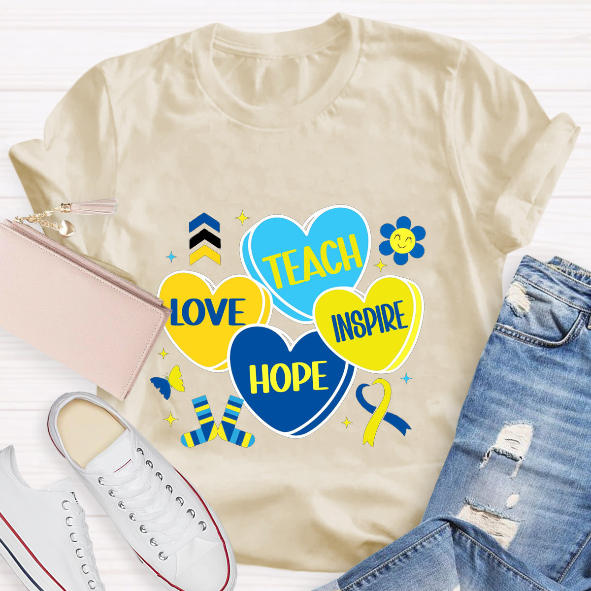 World Down Syndrome Day Teach Love T-Shirt