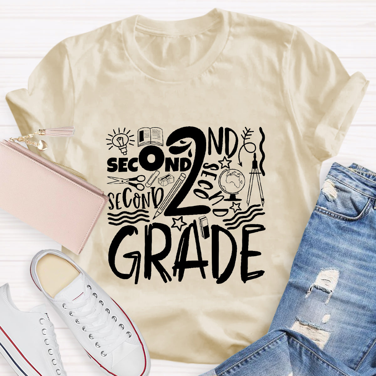 Personalized Grade Second Teacher T-Shirt