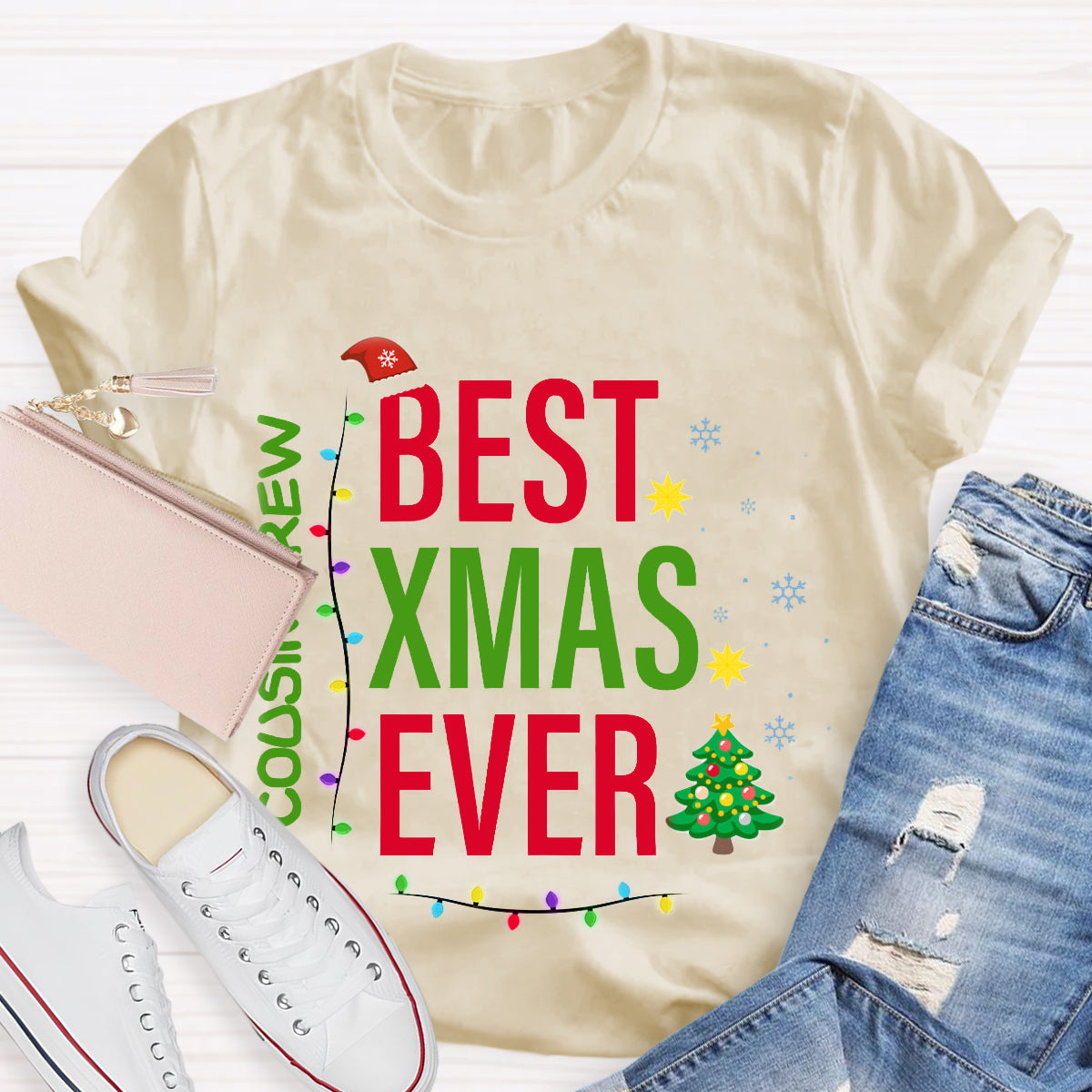 Personalized Team Name Best Xmas Ever T-Shirt