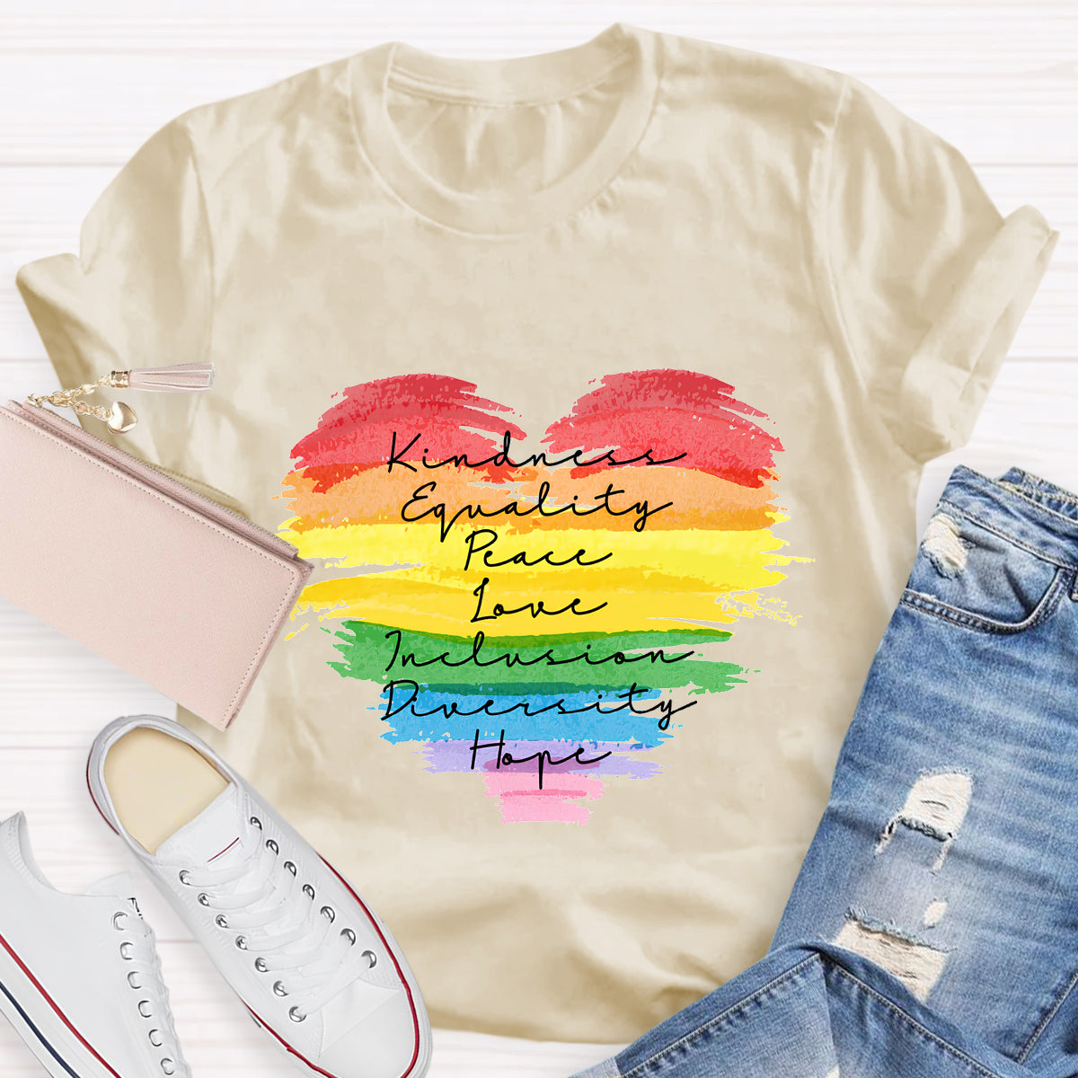 Kindness Equality Peace Love Inclusion Diversity Hope T-Shirt