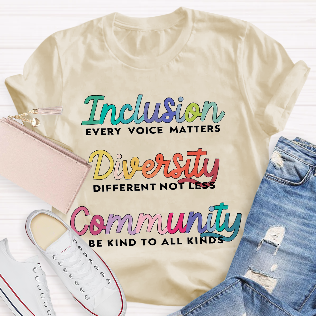 Inclusion Diversity Community Teacher T-Shirt