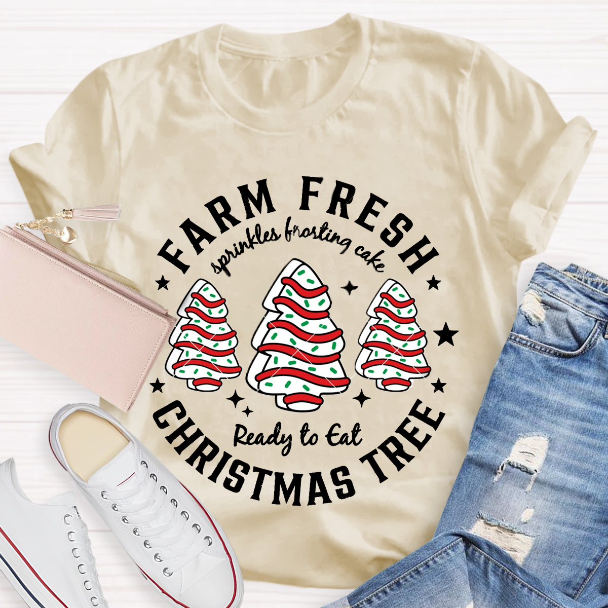 Farm Fresh Christmas Tree Teacher T-Shirt