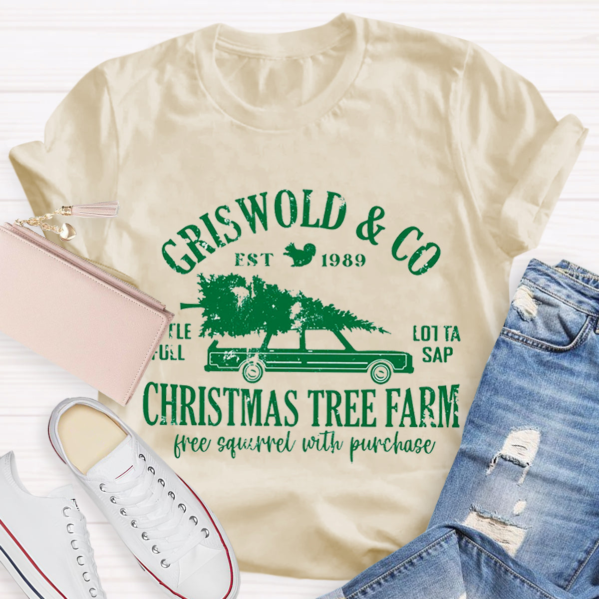 Retro Griswold Christmas Tree Teacher T-Shirt