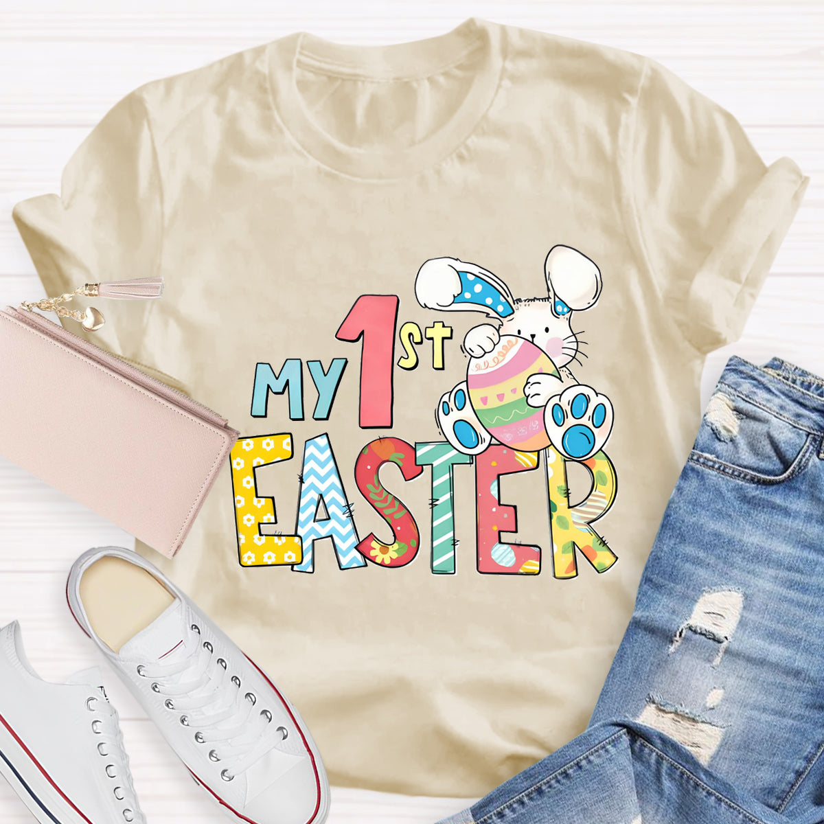 Personalized Grade My 1st Easter Teacher T-Shirt