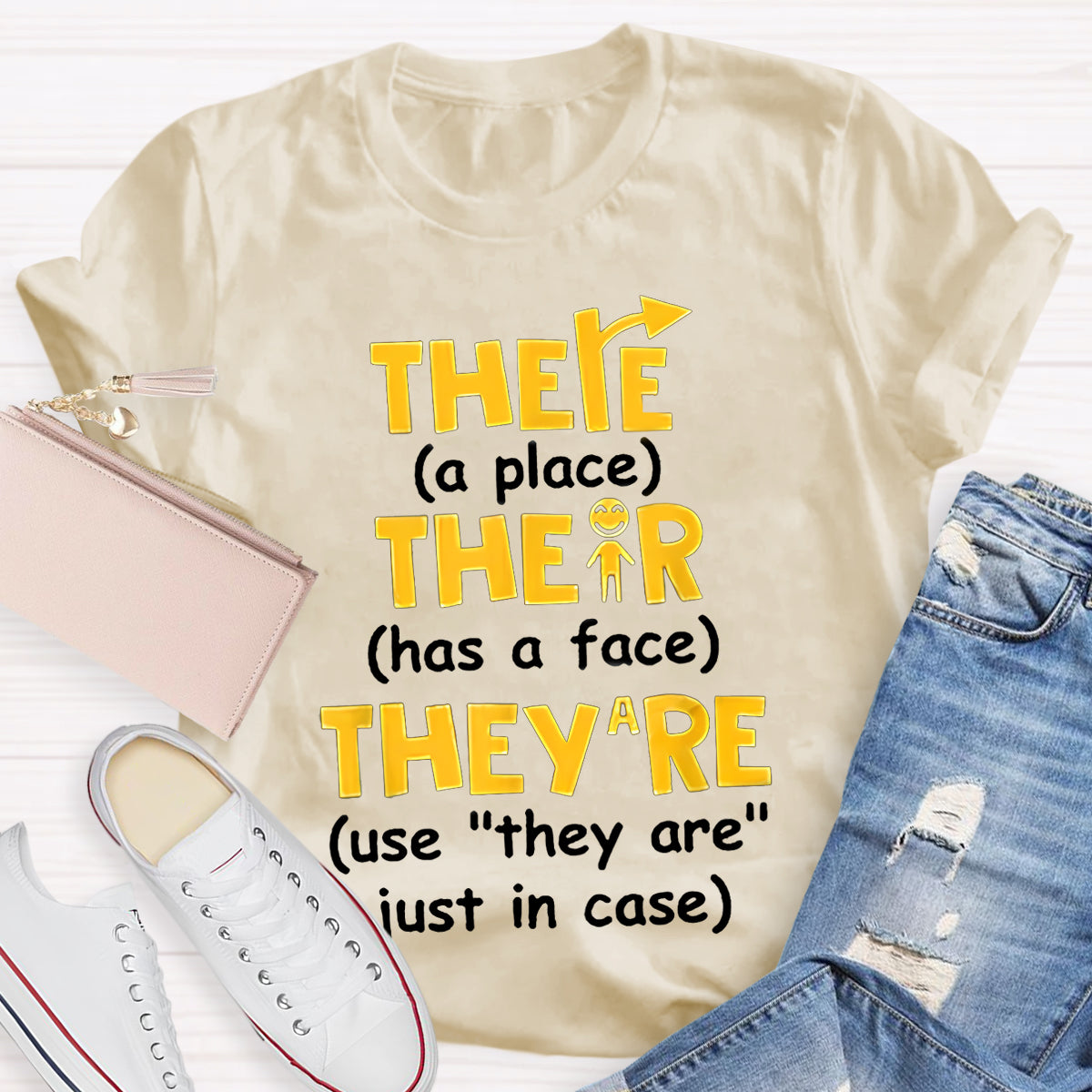 There Their They’re English Grammar T-Shirt