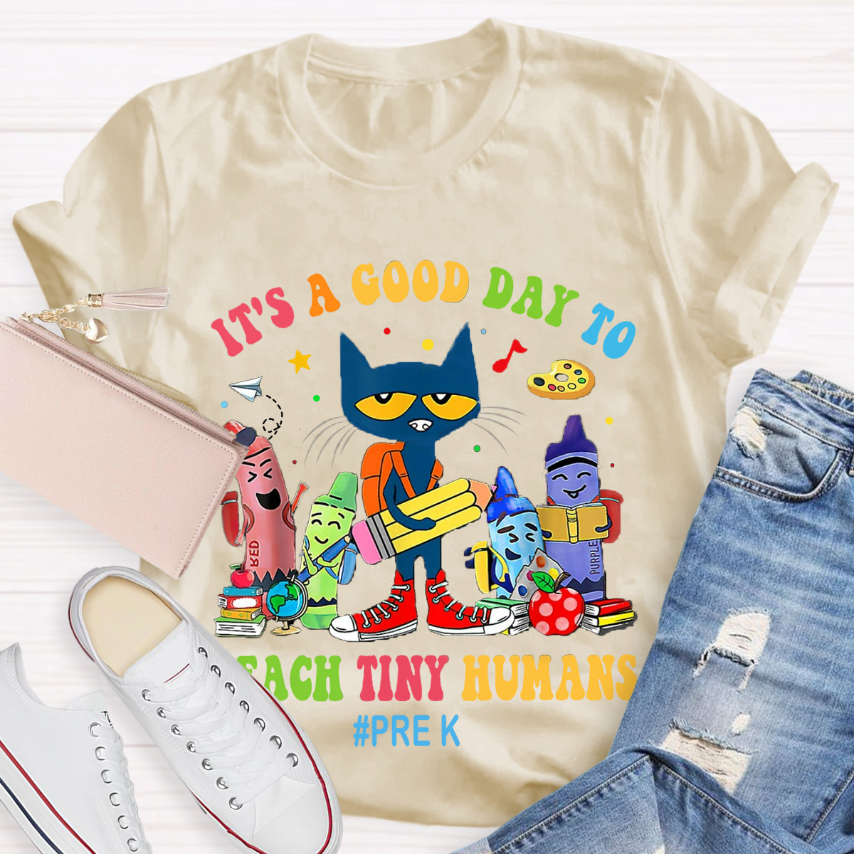 Personalized Grade It's A Good Day To Teach Tiny Humans Cat T-Shirt