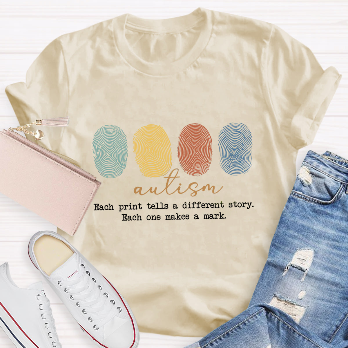 Autism Each Print Tells A Different Story T-Shirt