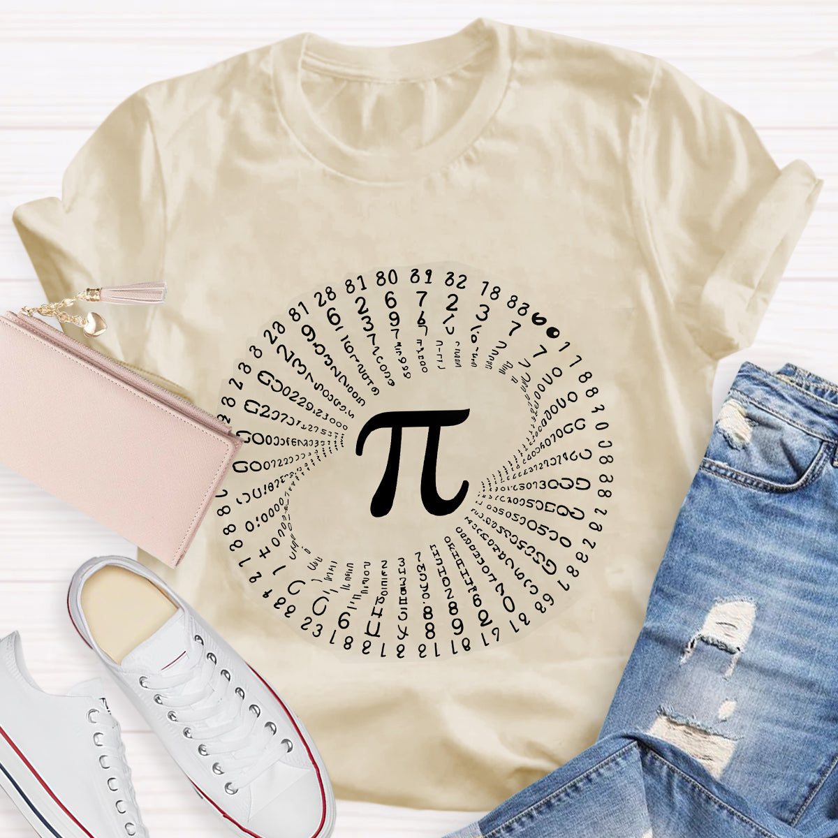 Spiral Pi Math Teacher T-Shirt