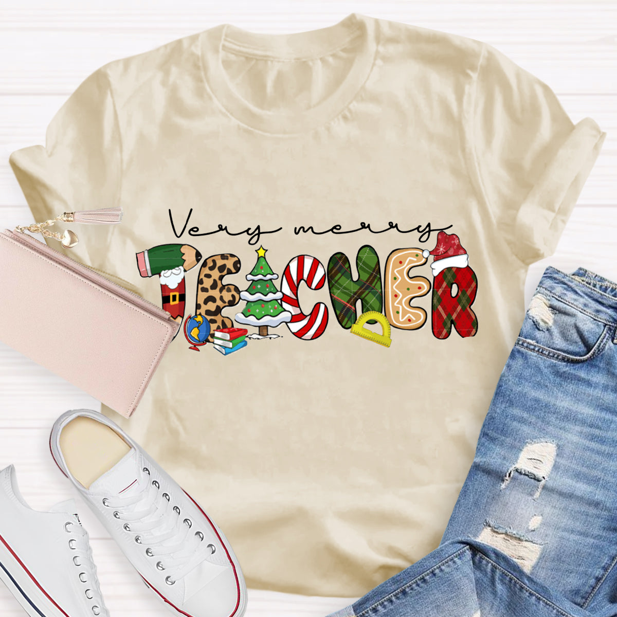 Very Merry Teacher T-Shirt