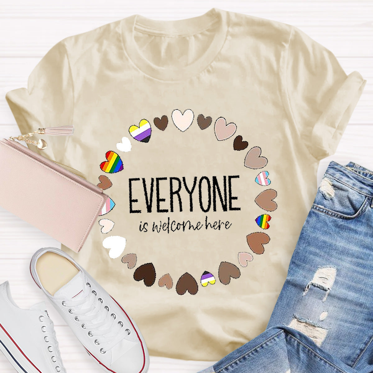 Everyone Is Welcome Teacher T-Shirt