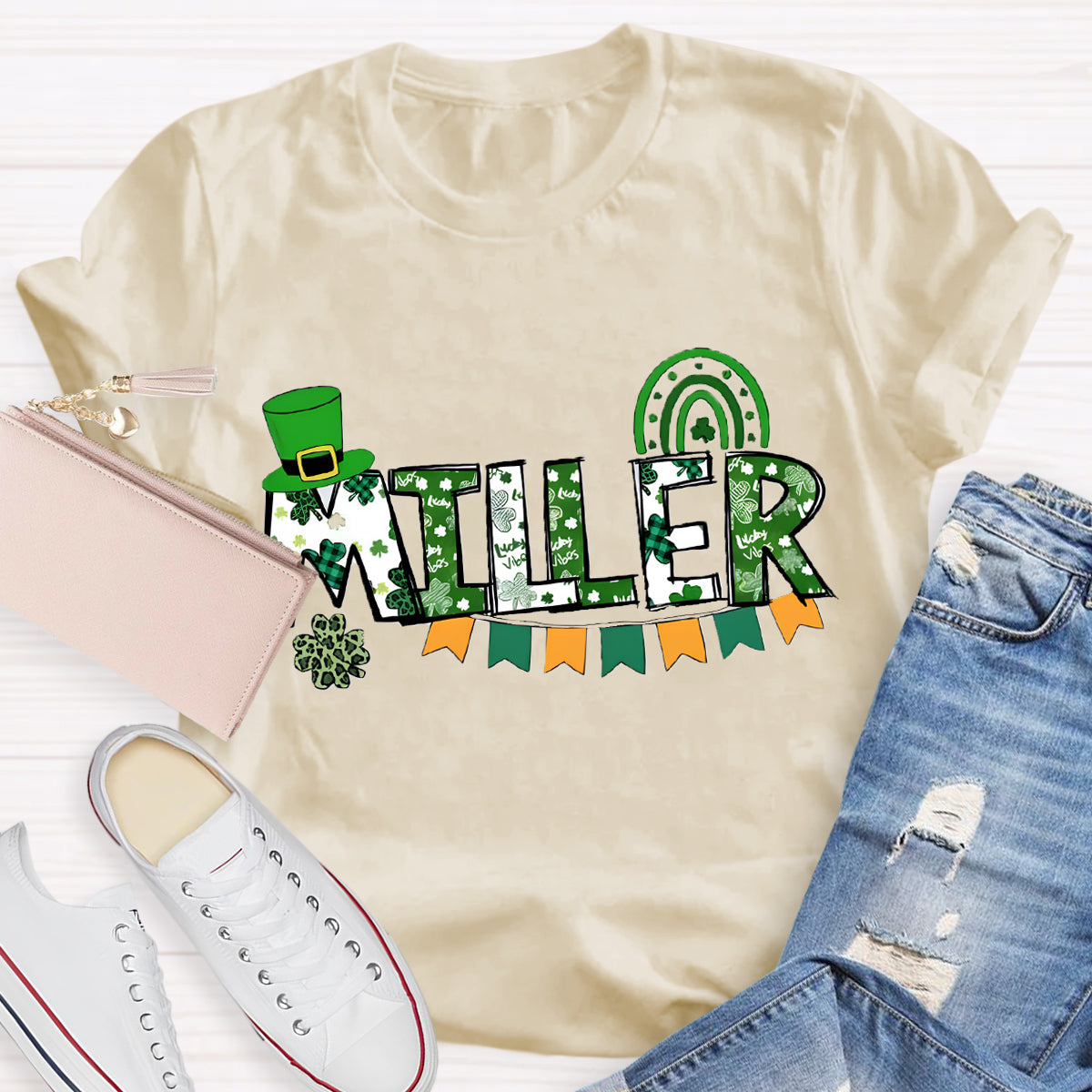 Personalized Name Saint Patricks Day Teacher T-Shirt