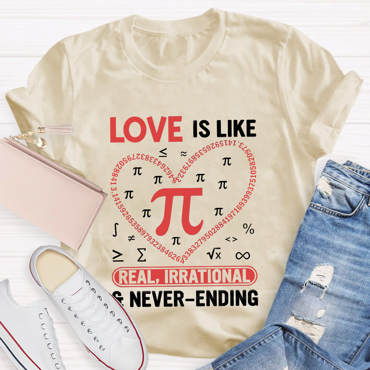 Love Is Like Pi Teacher T-Shirt