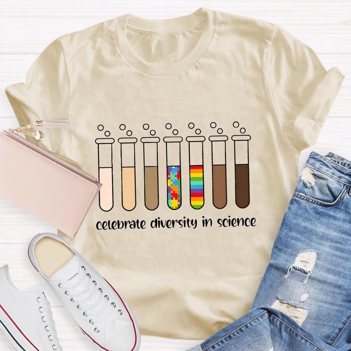 Celebrate Diversity In Science Teacher T-Shirt