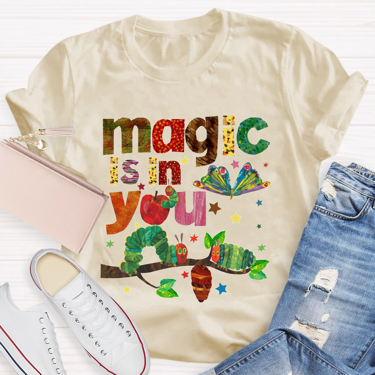 Magic Is In You The Very Hungry Caterpillar And Butterfly Teacher T-Shirt