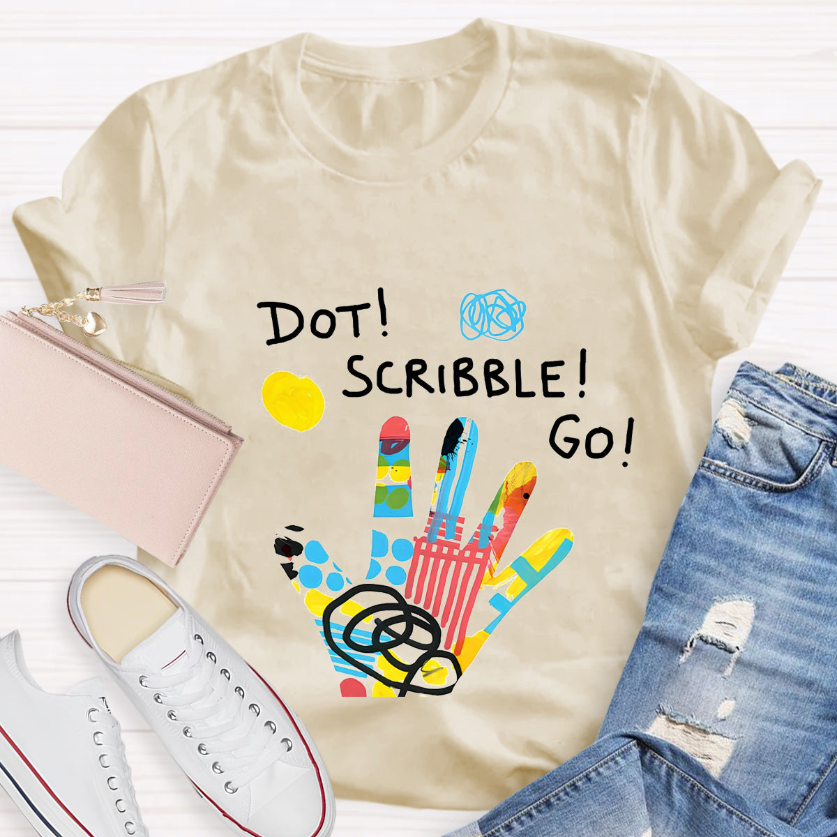 Dot Scribble Go Children's Books T-Shirt