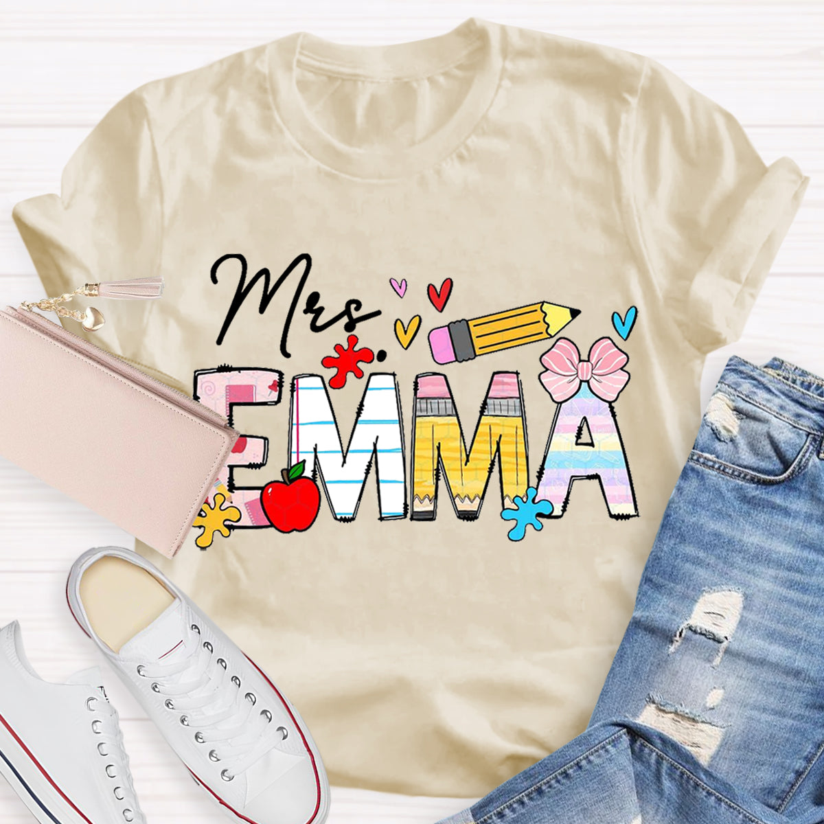 Personalized Your Name Teacher T-Shirt