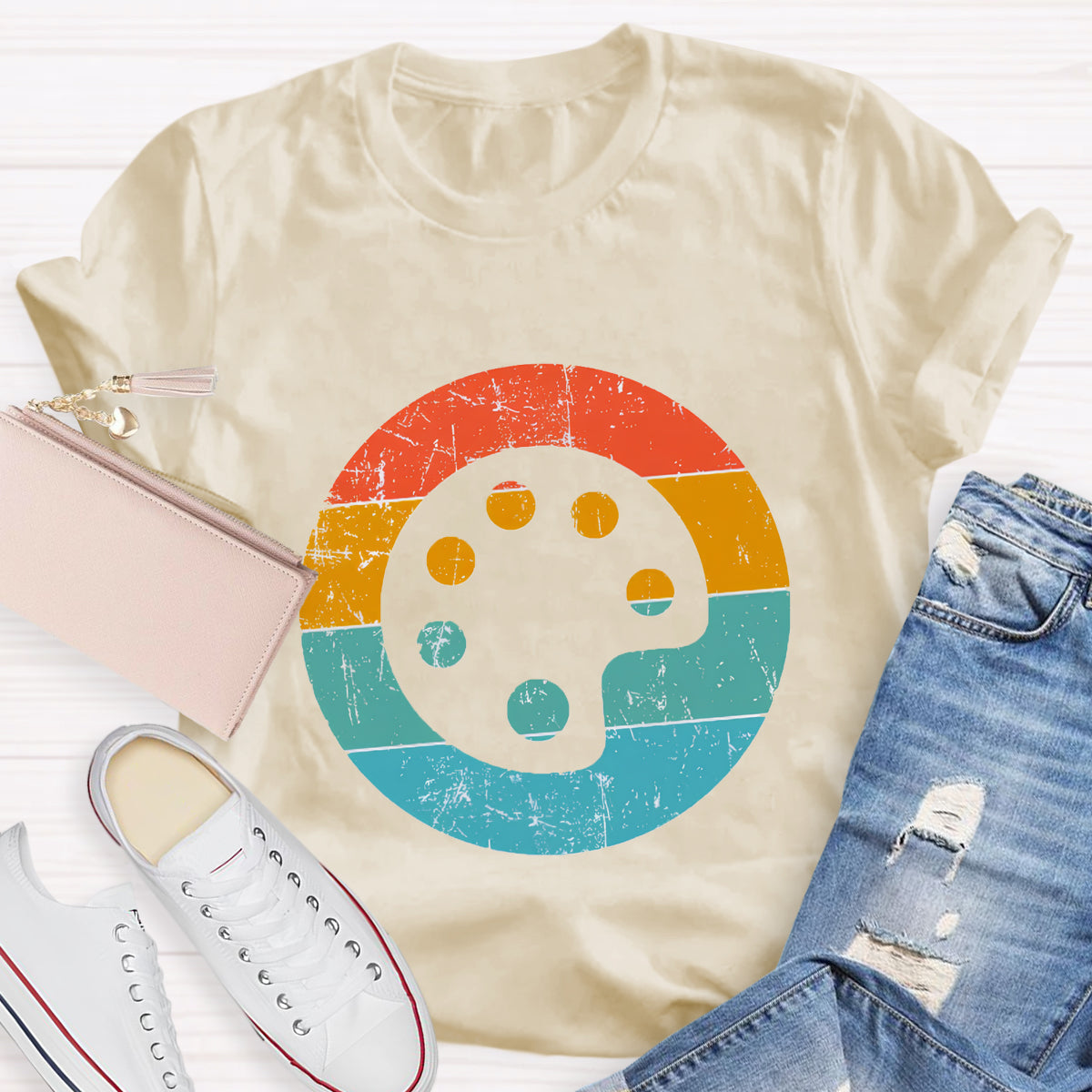 Paint Palette Art Teacher T-Shirt