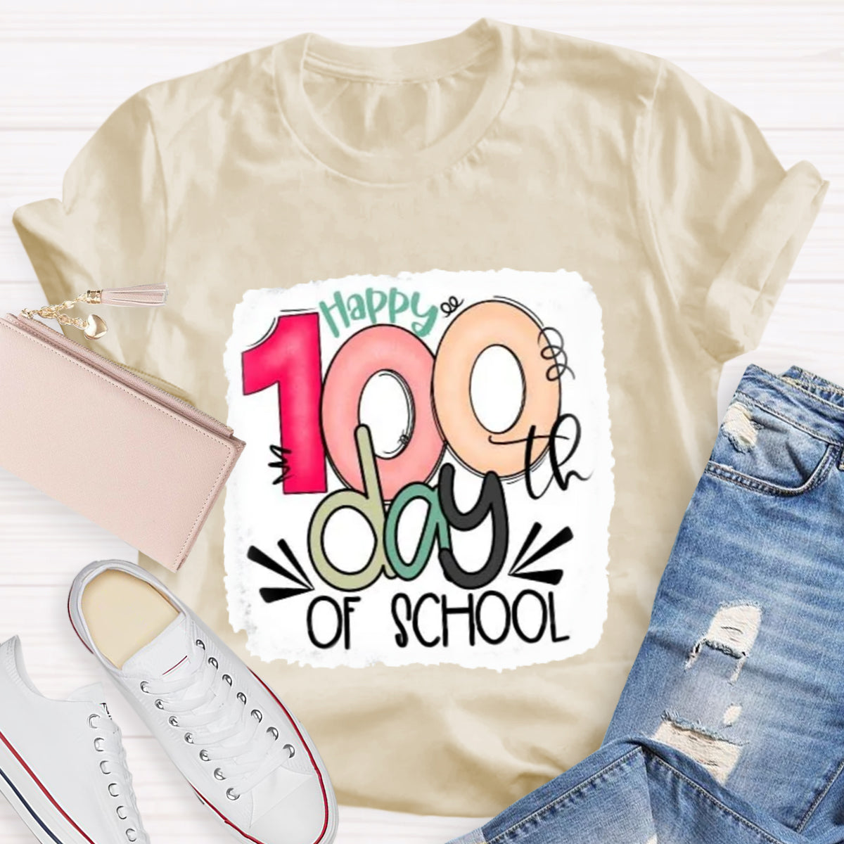 Happy 100th Days Of School Teacher T-Shirt