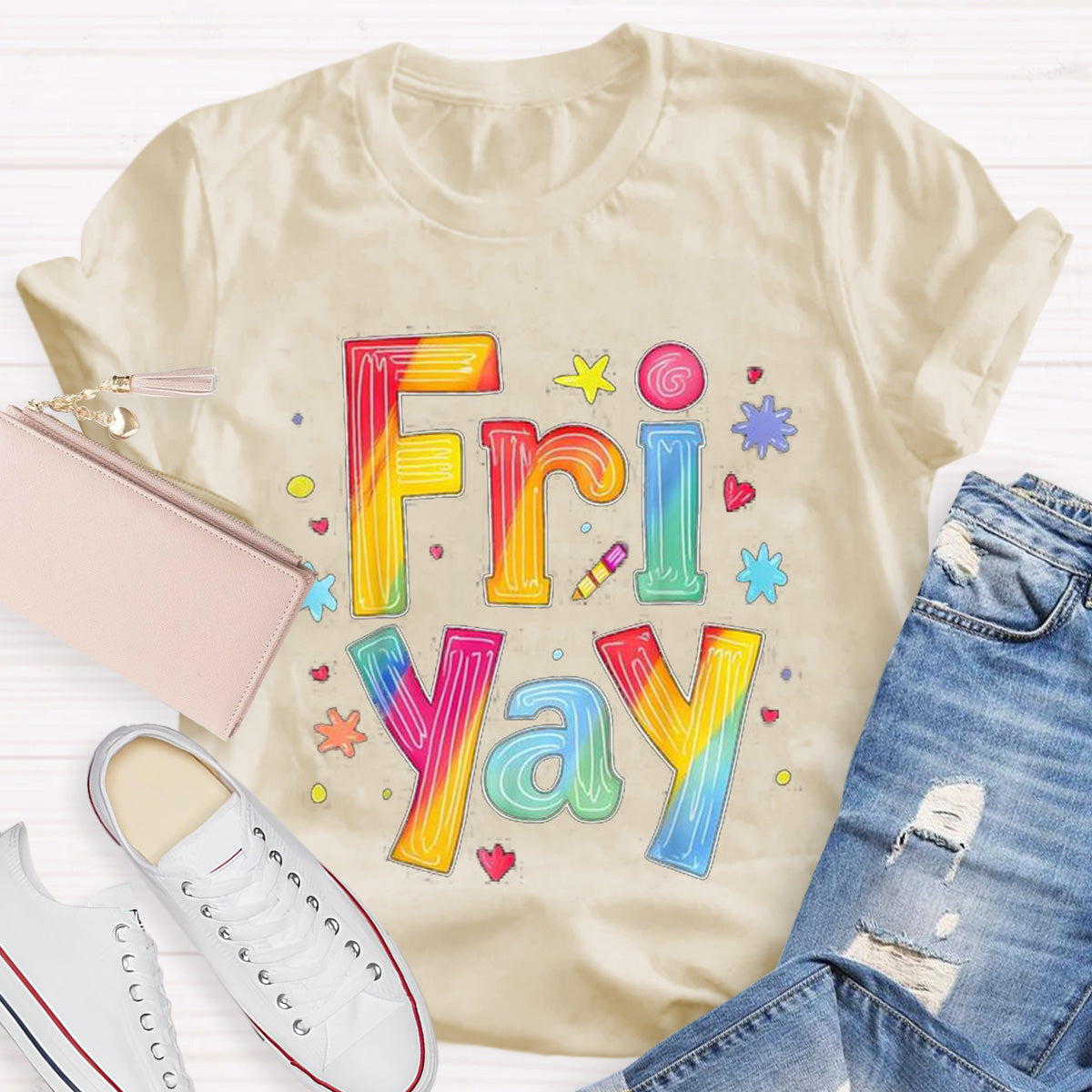 Personalize Day Fri Yay Teacher T-Shirt
