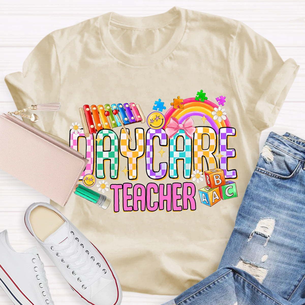 Rainbow Daycare Teacher T-Shirt