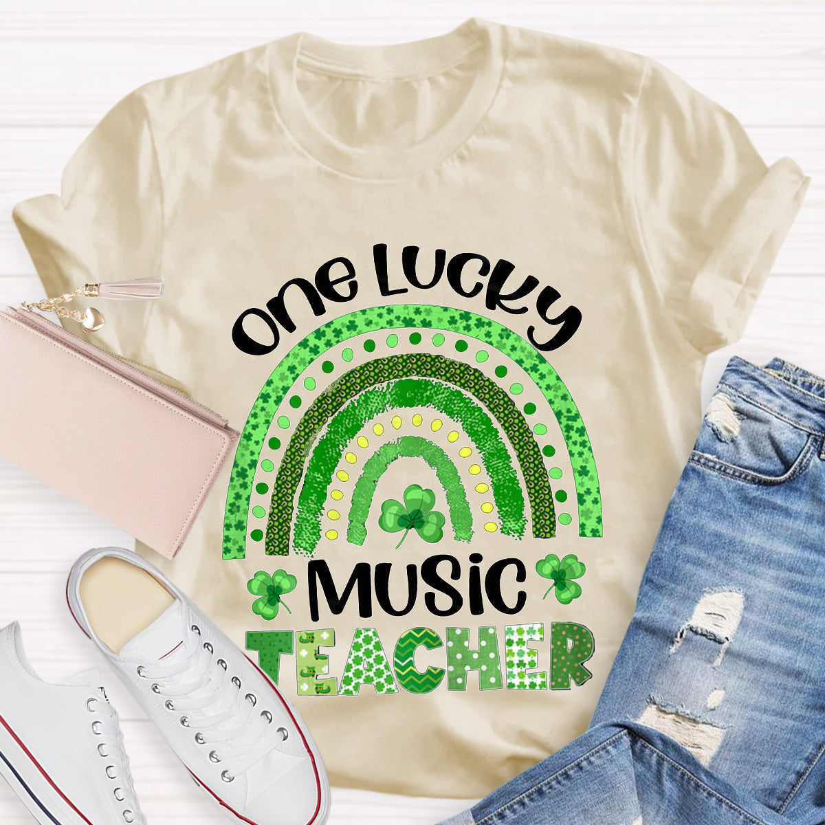 Personalized Subject One Lucky Music Teacher T-Shirt