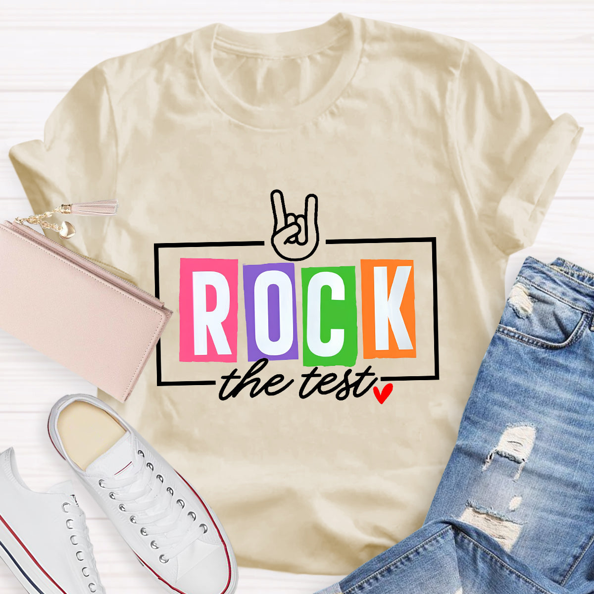 Rock the Test Teacher T-Shirt