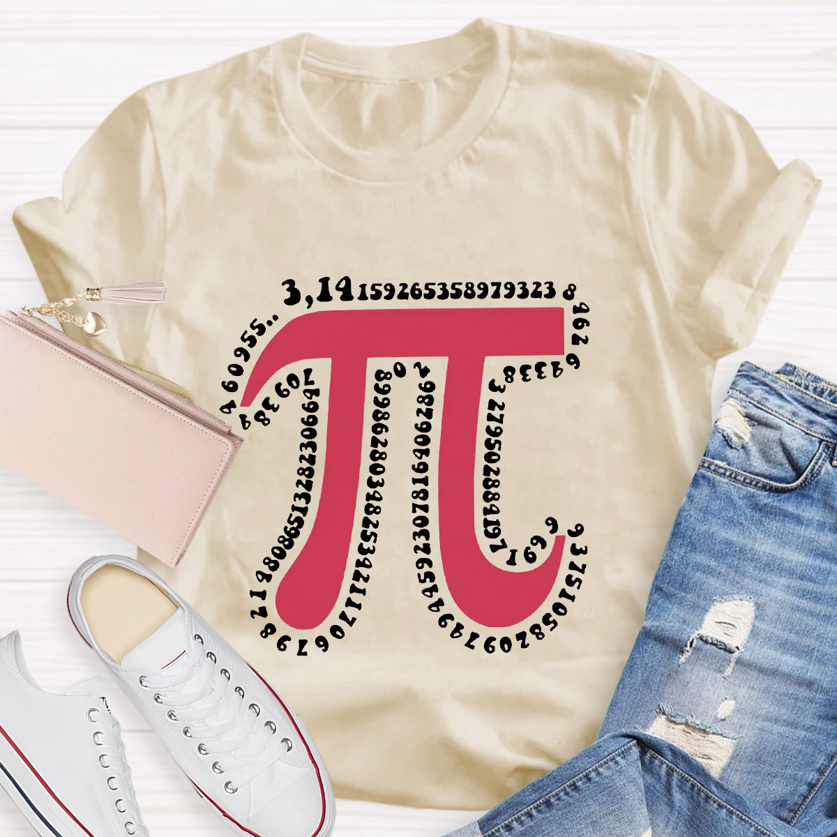 Pink Pi Day Math Teacher T-Shirt