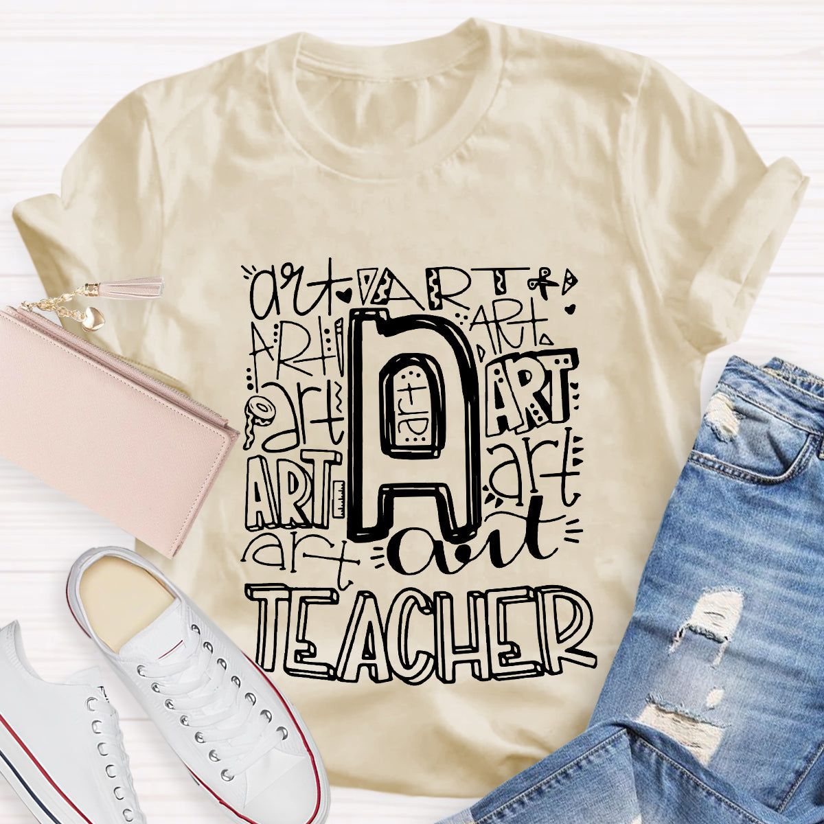 Art Teacher Typography T-Shirt