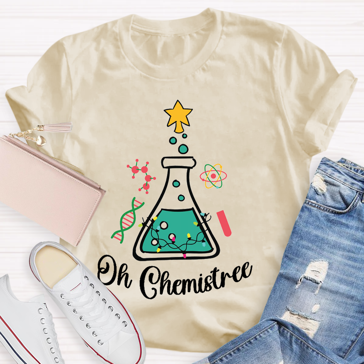 Oh Chemistree Teacher Christmas T-Shirt