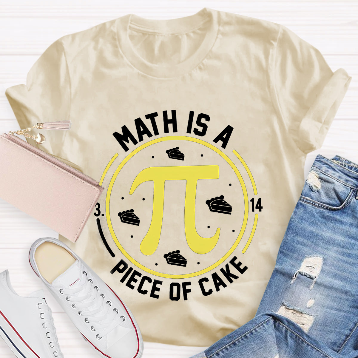 Math Is A Piece Of Cake Teacher T-Shirt