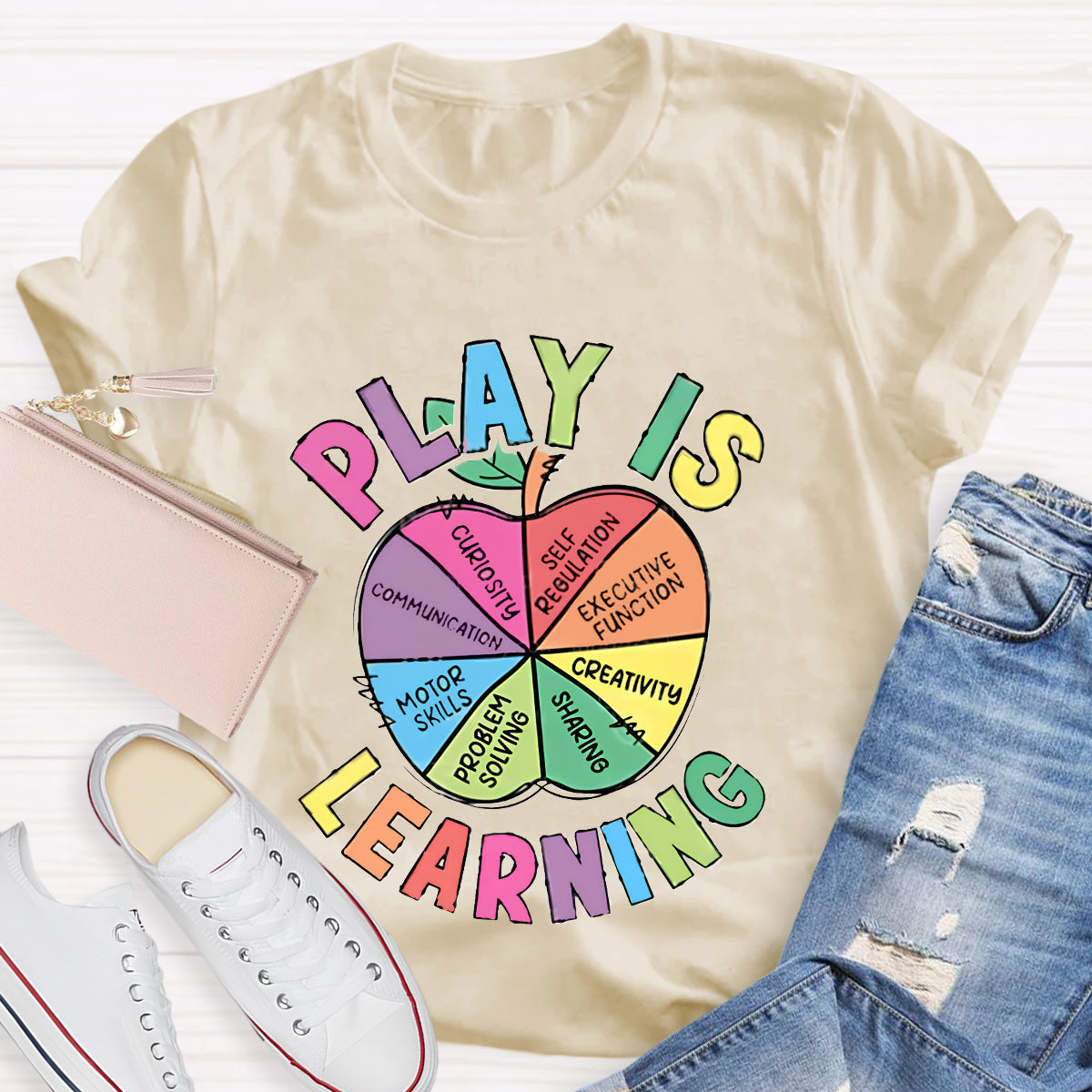 Play Is Learning Apple Teacher T-Shirt