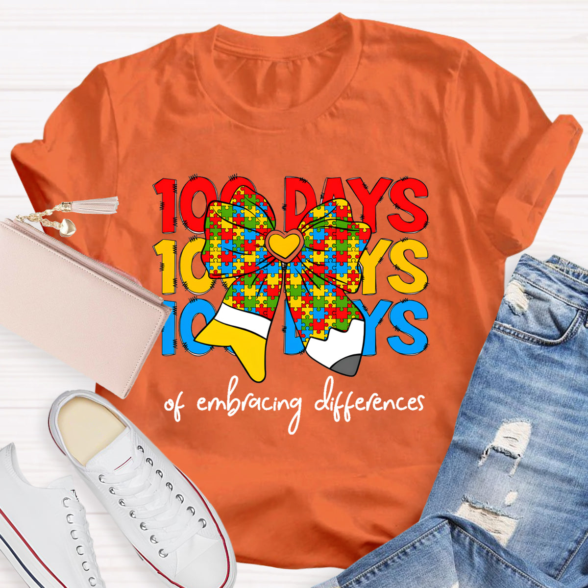 100 Days Of Embracing Difference Teacher T-Shirt