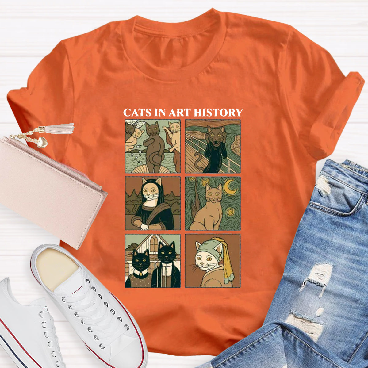 Cat In Art History T-Shirt