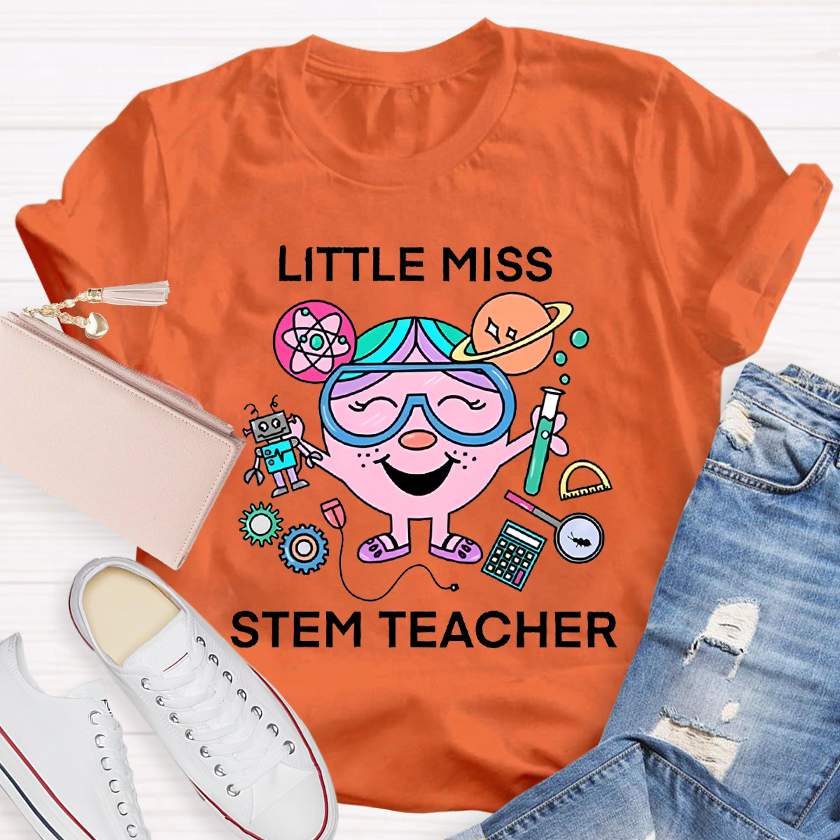 Little Miss Stem Teacher T-Shirt