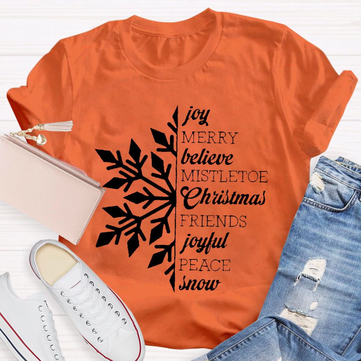 Merry Christmas Snowflake T-Shirt