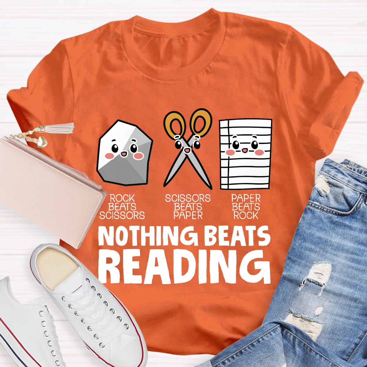 Nothing Beats Reading Teacher T-Shirt