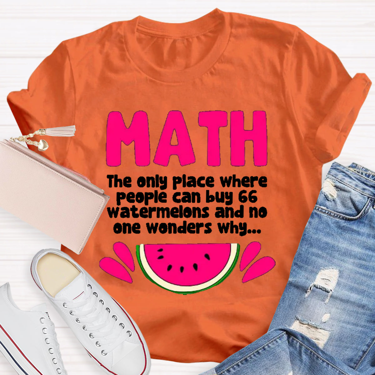 Math And Watermelons Mathematics Calculation Numbers T-Shirt