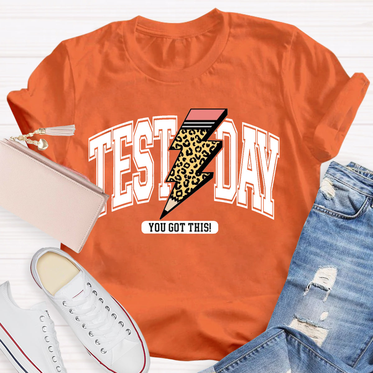 Leopard Lightning Test Day You Got This T-Shirt