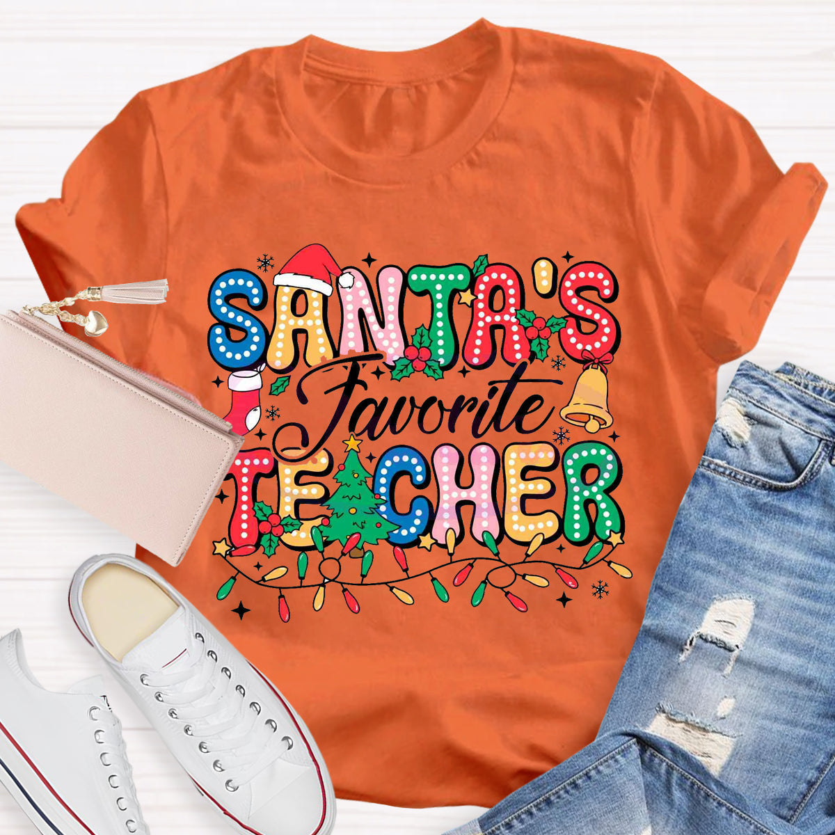 Santas Favorite Teacher T-Shirt