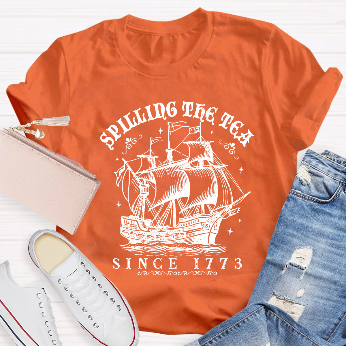 Spilling The Tea Since 1773 History Teacher T-Shirt