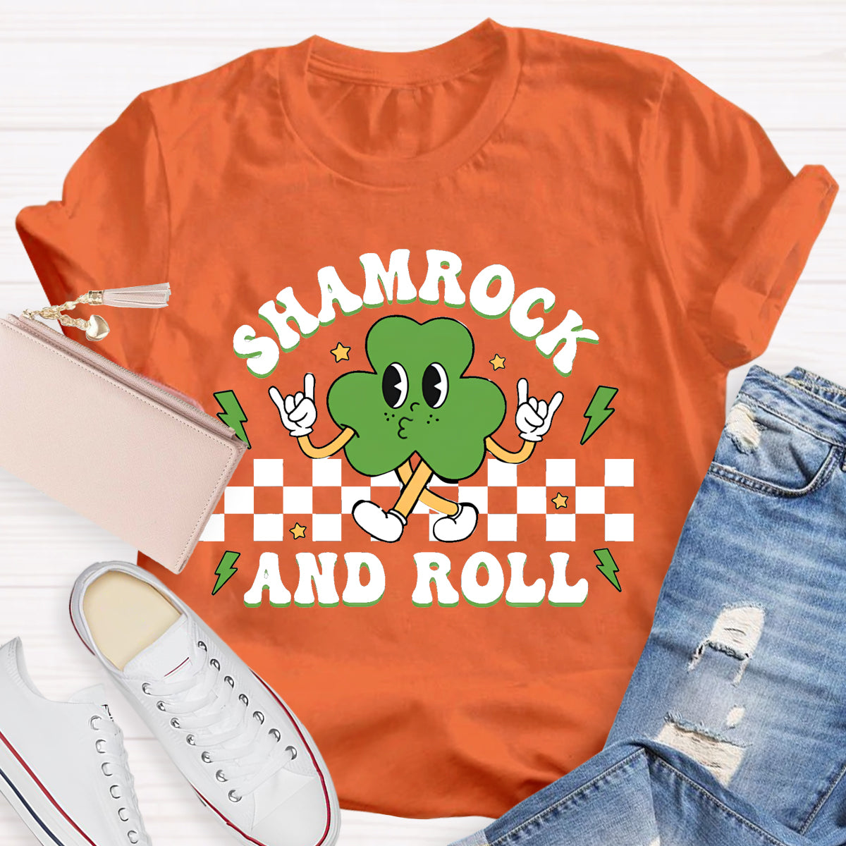 Shamrock And Roll  T-Shirt