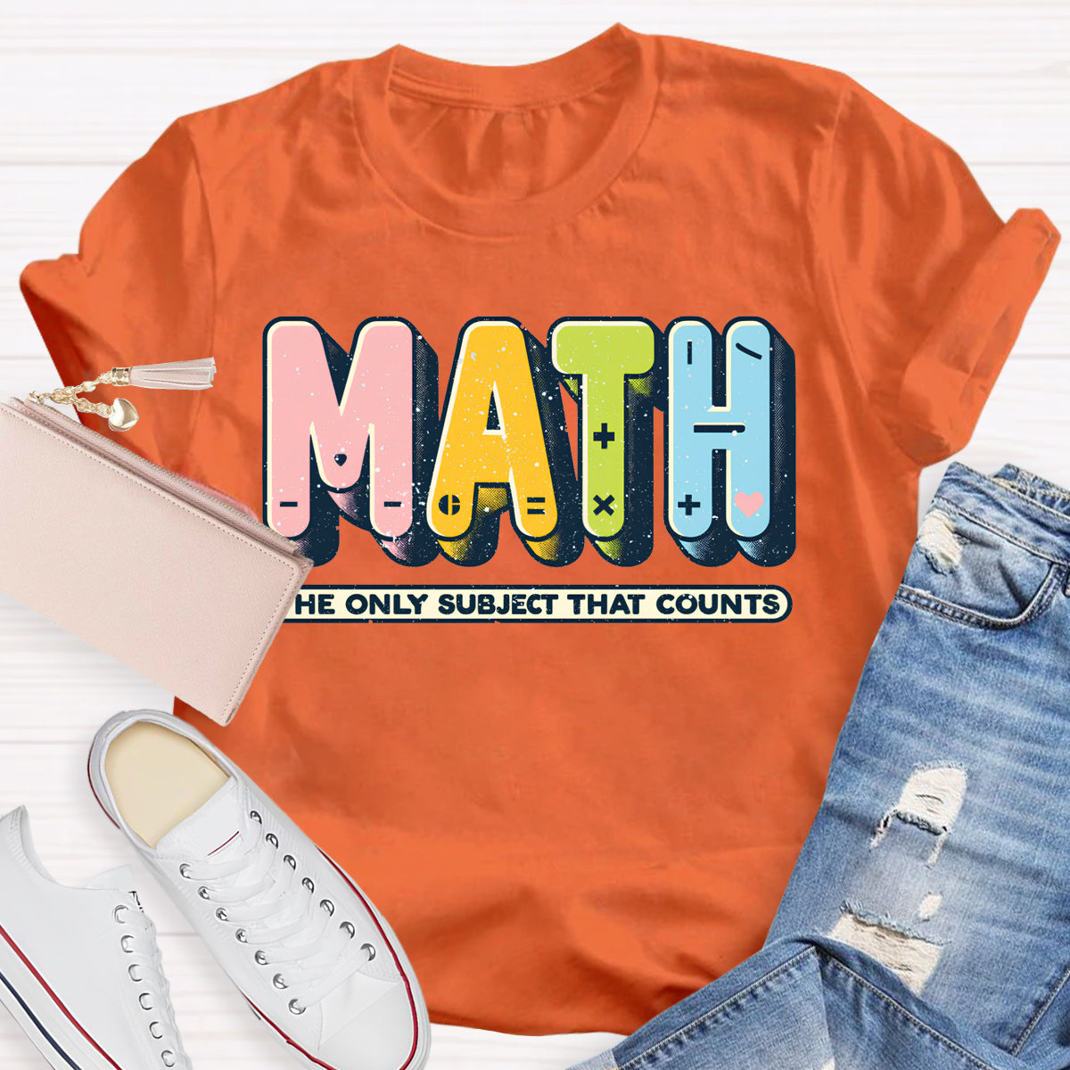 Math The Only Subject That Counts Mathematical Symbols T-Shirt