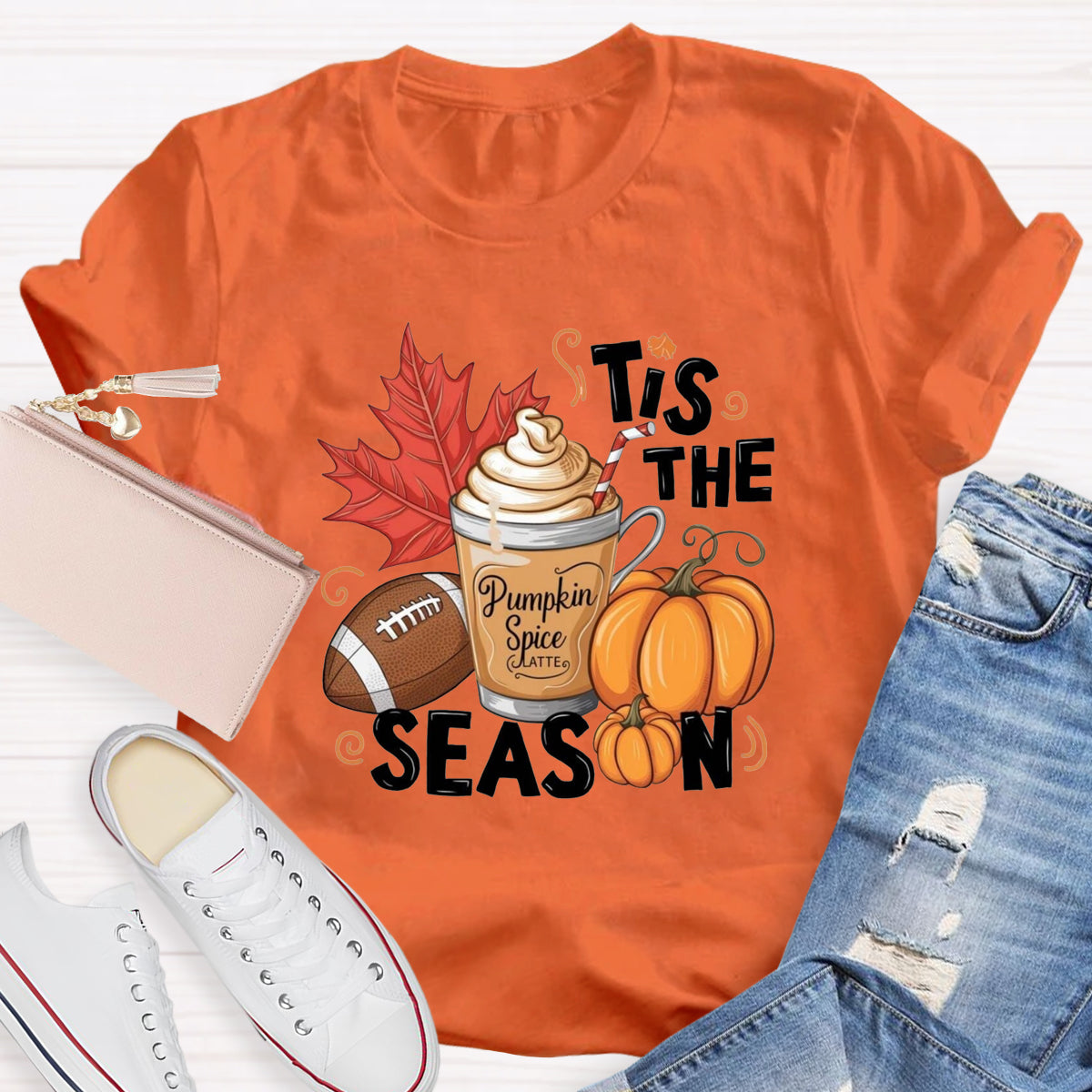 Tis The Season Pumpkin Game Ball T-Shirt