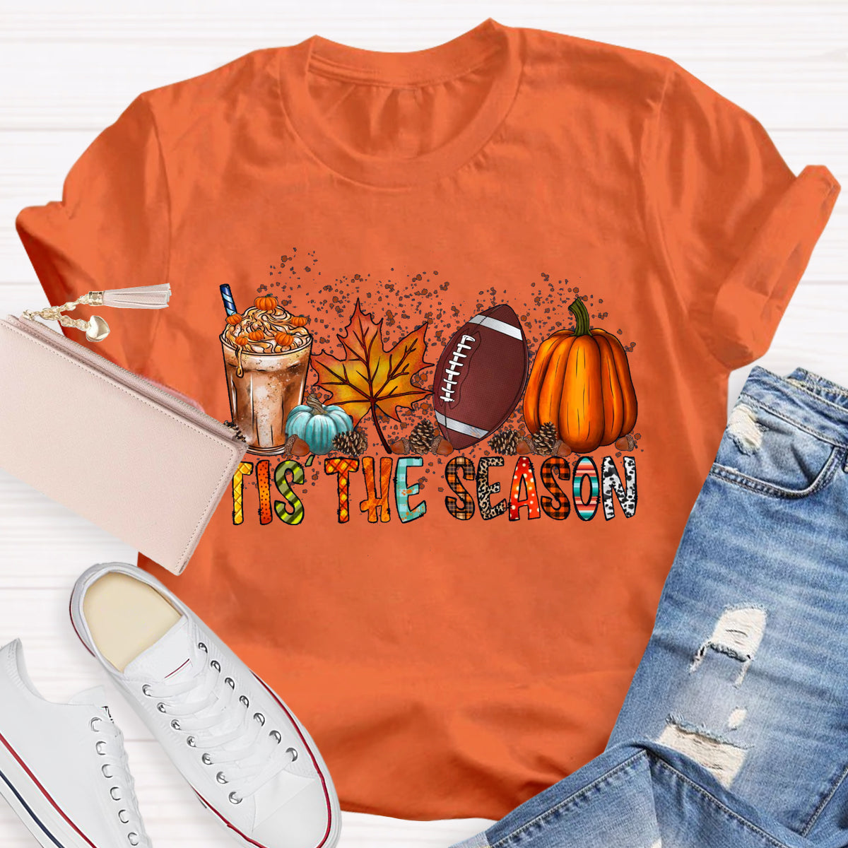 Tis The Season Pumkin Teacher T-Shirt