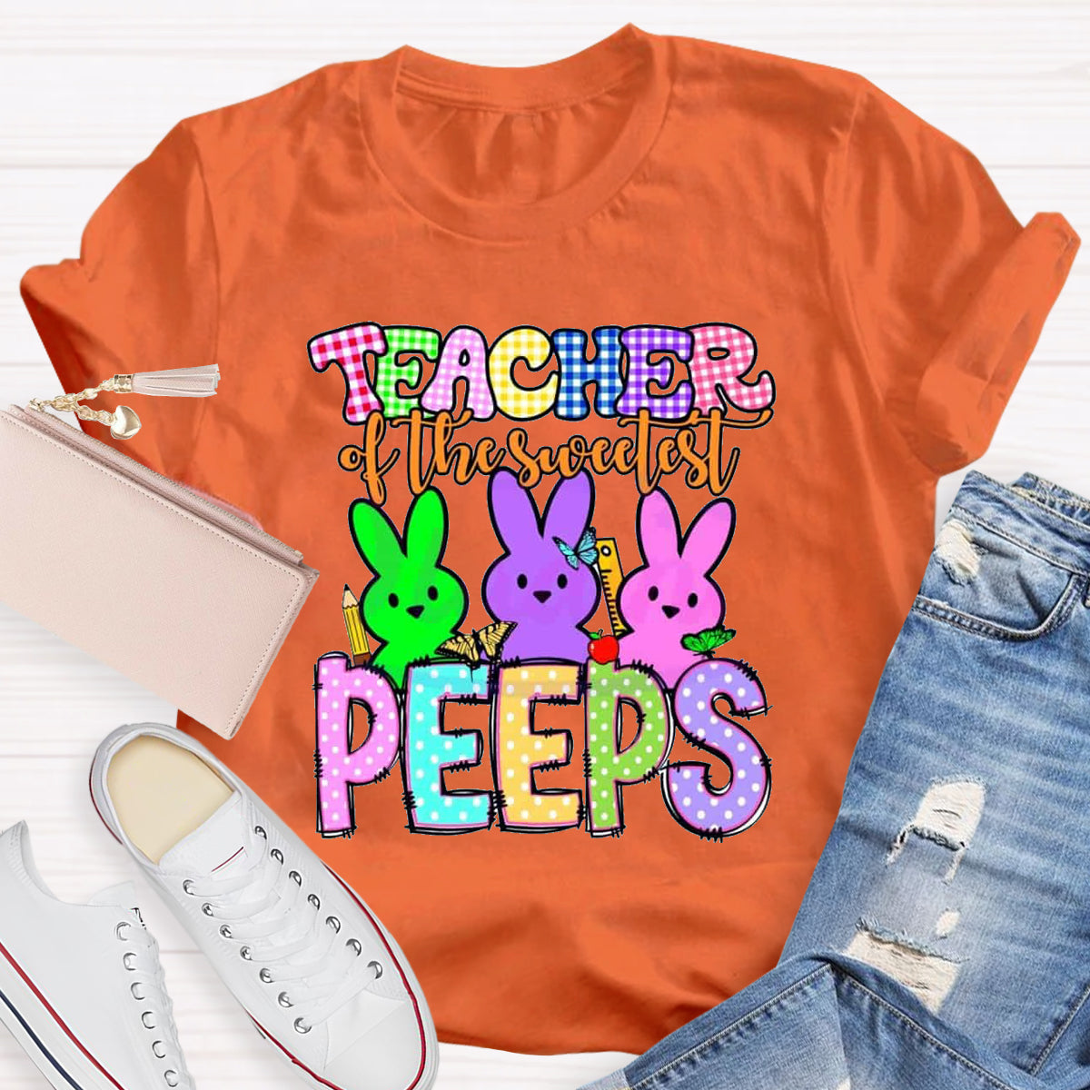 Teacher Of The Sweetest Peeps Teacher T-Shirt