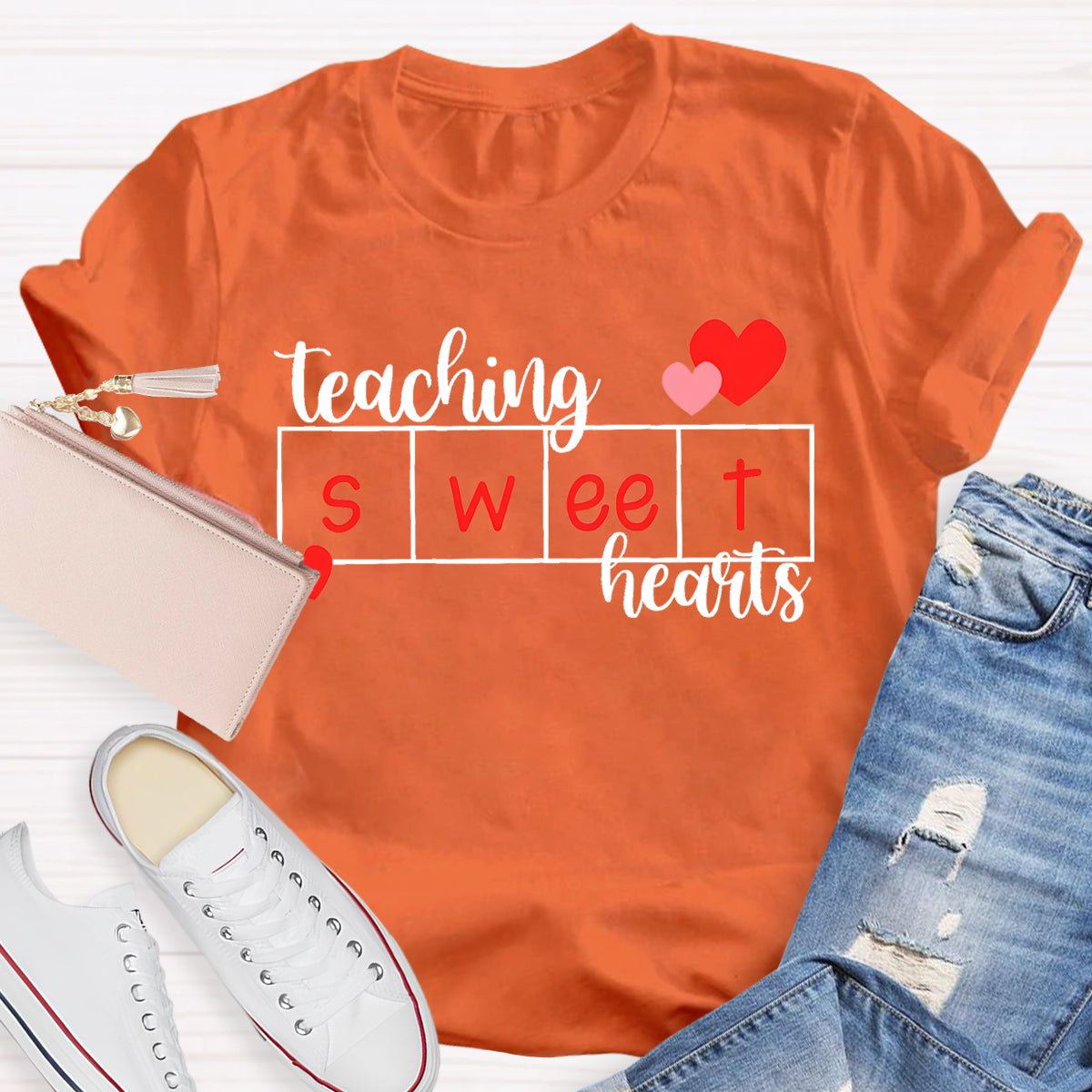 Teaching Sweet Hearts Teacher T-Shirt