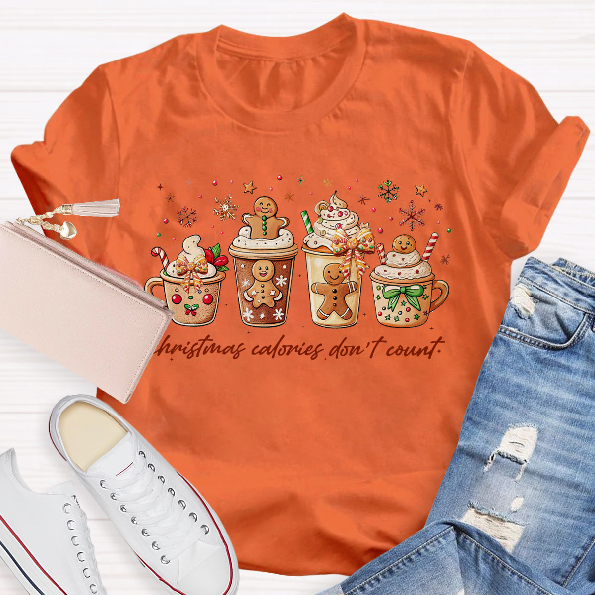 Christmas Coloring Don't Count Gingerbread Man T-Shirt